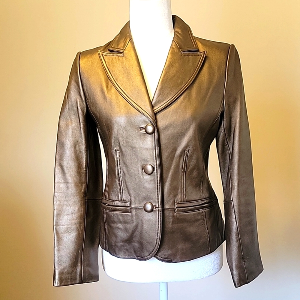 Leather jacket - gold